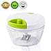 Manual Food Chopper: 3 Cups Vegetables, Garlic, Onion, Nuts Chopper Mincer, Banana and Apple Slicer - Chop, Mince and Slice for Salsa, Puree, Salad, Pesto - Bonus Recipe eBook