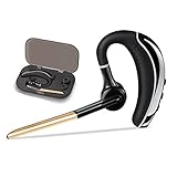 Bluetooth Headset with Carrying Case,V4.1 Hands Free Wireless Business Bluetooth In-ear Earpiece Lightweight Earbuds with Mic for iPhone and Android Cell Phones