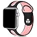 Haveda Sport Bands Compatible for Apple Watch 42mm/44mm, Comfortable Replacement Bands for Apple Watch, iWatch Series 4 Series 3/2/1, Women Men Kids 42mm/44mm S/M Black/Pink