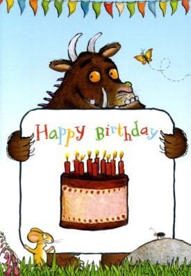 Woodmansterne The Gruffalo Birthday Card - Cake Sign by Gruffalo Party