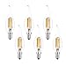 Rayhoo E12 Candelabra Base LED Bulb, 6W Dimmable LED Filament Candle Light Bulb, C35 Flame Shape Bent Tip, 600LM, 60W Incandescent Replacement, 2700K Warm White, 6 Pack