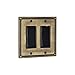 Rok Hardware Wall Light Decora Switch Plate Rocker Toggle GFCI Cover Traditional Antique Gold 2 Gang