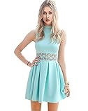 Women Summer Sleeveless Casual Evening Party Cocktail Short Mini Dress (Asian Large / US M)