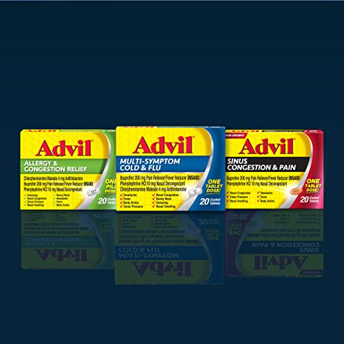 Advil Sinus Congestion and Pain, Sinus Relief Medicine, Pain Reliever