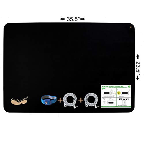 LandKissing Grounding Big Mat Size (35.5" * 23.5") with 2 Straight