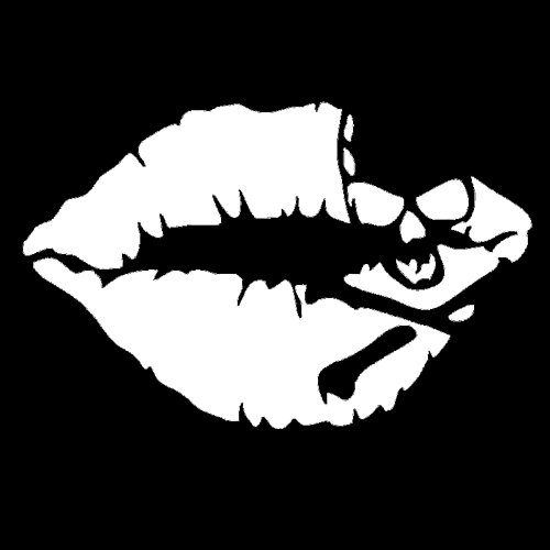 Finance Plan Hot Sale Sexy Kiss Mark Skull Lip Car Sticker Waterproof Window Bumper Vehicle Decal