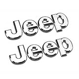 2pcs B026-S Car Styling Accessories Chromed Emblem Badge Decal Sticker JEEP For Cherokee Patriot Wrangler Compass
