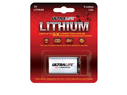 Ultralife U9VL-JPBP General Purpose Battery - 9V - Lithium Manganese Dioxide - 9 V DC