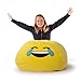 GoMoji Emoji Cool Bean Bag Chair, 28 x 28, yellow