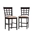Coaster Home Furnishings - Gabriel - Wood Counter Height Chairs (Set of 2) - Lattice Backs, Padded Seats, Footrest - Dining Room & Kitchen - Cappuccino - 100209