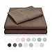 MALOUF Double Brushed Microfiber Super Soft Luxury Bed Sheet Set - Wrinkle Resistant - Split Cal King Size - Chocolate