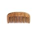 Breezelike Sandalwood Beard Comb - Wide Tooth Pocket Comb - No Static Natural Aroma Wooden Grooming Comb for Men