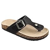 Women Casual Buckle Thong Strap Sandals Flip Flop Platform Footbed TRENDS SNJ SHOES(BIG SALE)