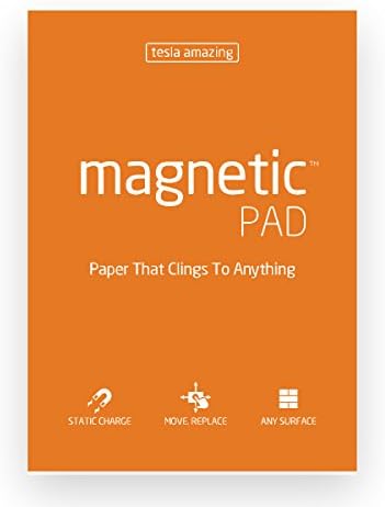 Brand New!! MAGNETIC PAD A5 (Stick without Any Adhesive, Stick to Any Surface) Eco-Friendly Material Self-Stick Notes Memo Note Paper Post It A5-size 50-sheet *Orange Color