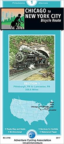Buy Chicago To New York City Bicycle Route 1 Map Philadelphia Alternate Pittsburgh Pennsylvania Lancaster Pennsylvania 339 Miles Green Trails Maps Book Online At Low Prices In India