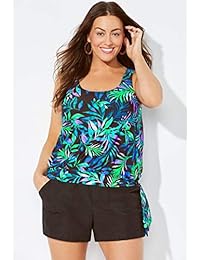 Trajes de baño para todas las damaes tamaño grande Wildwood Side Tie Bluson Cargo Shortini