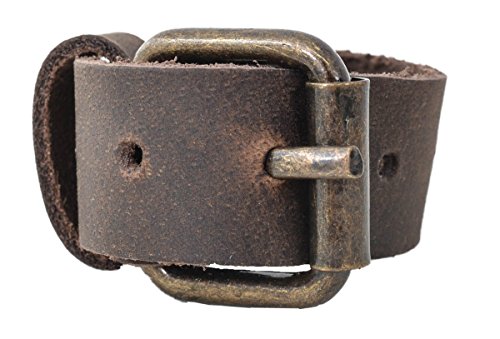 Gusti Leather leather straps - Mathias Twin Pack buckle tension straps buckle short leather strap fastening Pack of 2 pieces brown