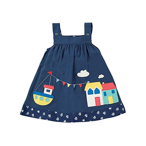HILEELANG Toddler Girl Summer Tank Top Beach Dress Sleeveless Cotton Slip Skirt Reversible Dress Sundress 2-7 - Image 4