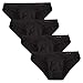 Avidlove Mens Bikinis Row Rise Underwear Micromodal Briefs 4 Packs Black