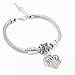 Susenstone®Shiny Crystal Rhinestone Heart Sister Charm Bangle Bracelet