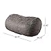 Great Deal Furniture 295758_New Haley 6 Ft Faux Suede Microfiber Bean Bag (Charcoal)
