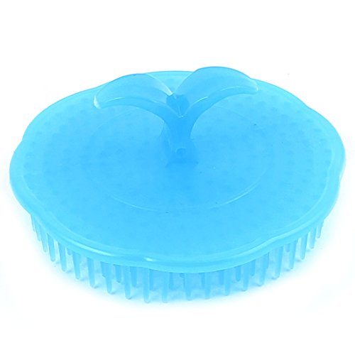 uxcell Plastic Hair Salon Scalp Body Head Massage Shampoo Brush Comb Blue