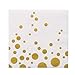 100 Gold Polka Dot Napkins Decorative White Gold Confetti Cocktail Paper Party Dessert Beverage Napkins Bulk for Christmas Birthday Bridal Baby Shower Occasions Wedding Anniversary Engagement Holiday