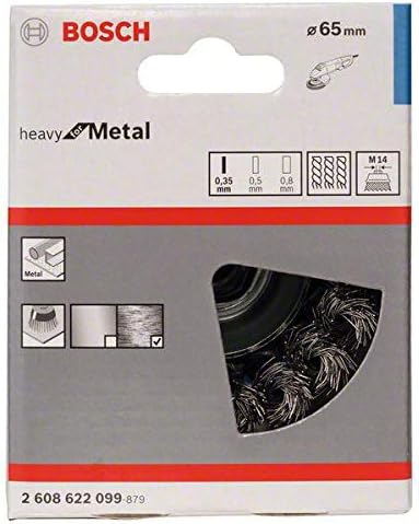 Bosch 1x PRO Steel Longlife Cup Brush, Knotted Wire for Small Angle Grinder and M14 Thread (for Steel diameter 75 mm - Image 4
