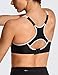 SYROKAN Women's Full Support High Impact Racerback Lightly Lined Underwire Sports Bra Black 38C