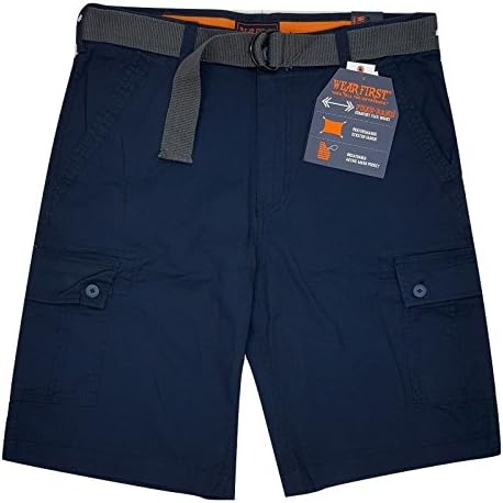 Wearfirst 685 Legacy Cargo Short 6 Pocket with Belt (36, Dress Navy)