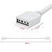 ESUMIC LED Cable Connector Extension Cable Wire 4 Pin Female to Female for SMD 5050 3528 RGB LED Strip Light 30cm Black 10 Pack (White)
