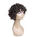 YAMI Kinky Curly Human Hair Wig Short Curly Wig Short Human Hair Wigs for Black Women Brazilian Kinky Curly Wigs With Bangs No LACE Front Natural Color …