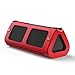 MoKo Carrying Case for OontZ Angle 3XL, Portable Speaker Cover PU Leather Protective Bag Sleeve Skins, with Holding Strap & Carabiner, Red