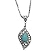 Gprince Retro Design Leaf Turquoise Necklace Earrings Fashion Jewelry Set