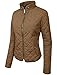 NE PEOPLE Womens Lightweight Quilted Zip Jacket, Medium, NEWJ22CAMEL