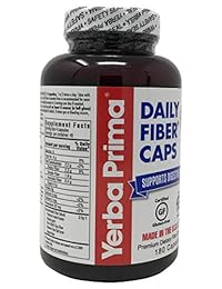 Diario de fibra tapas por Yerba Prima – 180 cap, Paquete de 3
