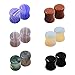 D&M Jewelry 6-16 Pairs Kit Natural Stone Ear Plugs Tunnels Saddle Expander Body Piercing Gauge 6MM-16MM
