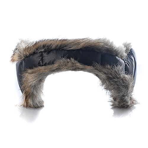180s Women's Down With Fur Behind The Head Ear Warmer Black
