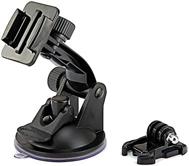 MazeTechno Suction Cup Mount for GoPro Camera Hero 5 4 Silver Black Session 3+ 3 2 1 HD and FREE Quick Release Buckle / Tripod Adapter Bracket. Action Camcorder Accessories Xiaomi Yi, SJcam, SJ5000