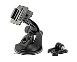 MazeTechno Suction Cup Mount for GoPro Camera Hero 4 Silver Black Session 3+ 3 2 1 HD and FREE Quick Release Buckle/Tripod Adapter Bracket. Action Camcorder Xiaomi Yi, SJcam, SJ4000, SJ5000