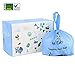 MOM EASY Biodegradable Poop Bags Tie Handle, Compostable Diaper Sacks, 200 Counts Diaper Bags Blue Color