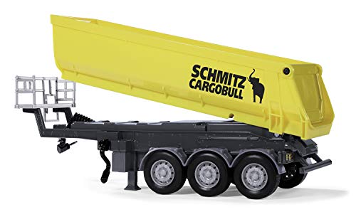 siku 6734, 3-Achs-Kippsattelauflieger, 1:32, Metall/Kunststoff, Gelb, Ferngesteuert, Für SIKU CONTROL-LKW und SIKU CONTROL-Fahrzeuge mit Anhängerkupplung geeignet – Bild 3