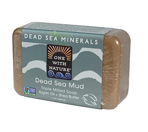 Amazon Com One With Nature Dead Sea Mineral Mud Soap With Argan Oil Shea Butter 7 Oz Pack Of 6 Bath Soaps Beauty