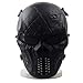 Dopromal Metallic Cosplay Skull Skeletion Airsoft Mask Full Head tactical facemask for CS War BB Game