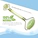 Real Jade Roller for Face | Anti Aging Facial Massager for Women and Men | 100% Natural Green Nephrite | Double Face-Lift Massage Tool by Avatar&Pop