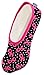 Snoozies Womens Skinnies Breast Cancer Lightweight Fleece Slippers