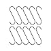 10pc Heavy-Duty 5" Steel S-Hooks Rust-Resistant Black Oxide Finish - Great for Hanging Plants primary