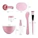 Teenitor Face Mask Mixing Bowl Set with Big Volume 3.94'' Diameter, Lady Facial Care Mask Facemask Mixing Tool Sets Mask Bowl Spatula Brush Spray Bottle Puff Soaking Bottle Gauges Pack of 9 Pink