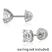 Universal EZback Earring Backs Soft Clear Silicone and 14k White Gold Small 1 Pair