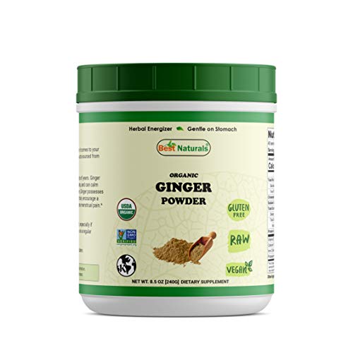 image for Best Naturals Certified Organic Ginger Powder 8.5 OZ (240 Gram), Non-G